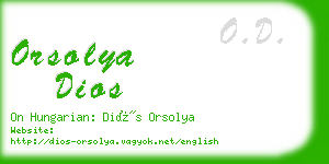 orsolya dios business card