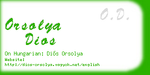 orsolya dios business card